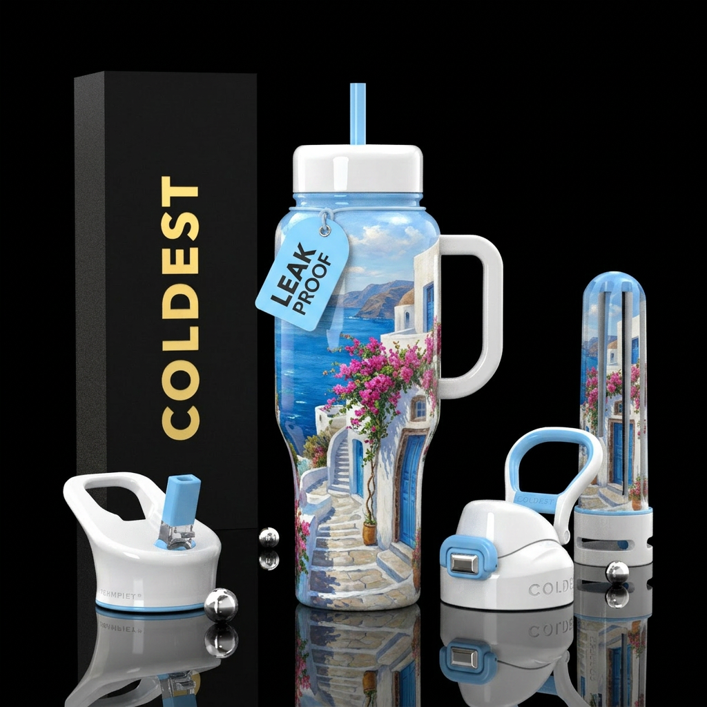 A Greek Path water bottle design