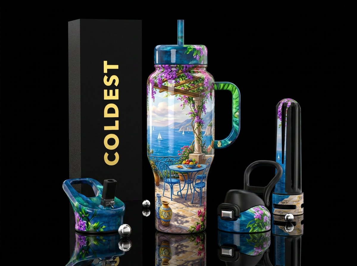 That View Tho water bottle design