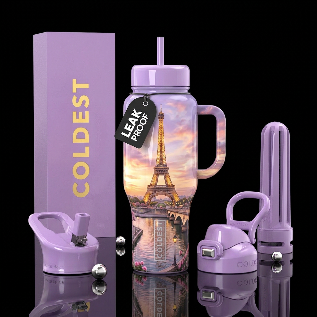 Bonjour Amour water bottle design