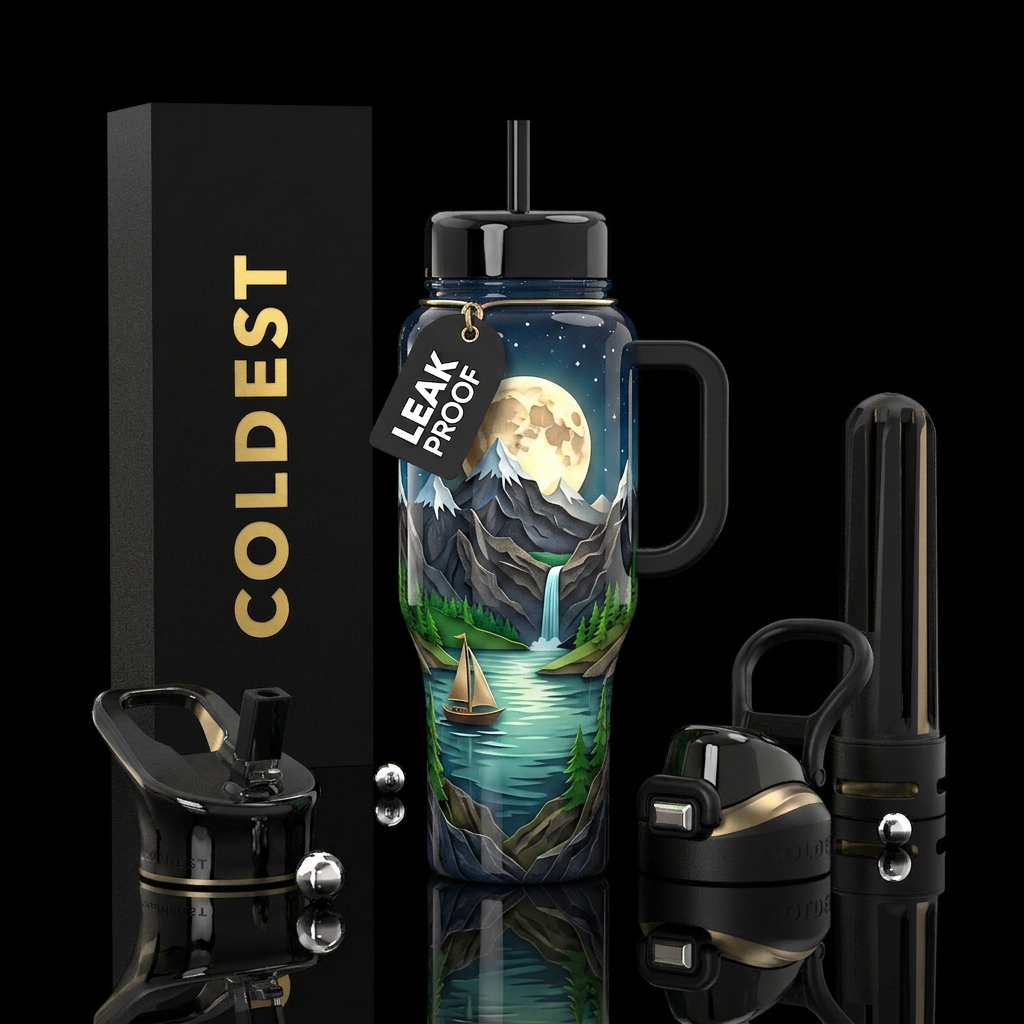 Icy Peaks water bottle design