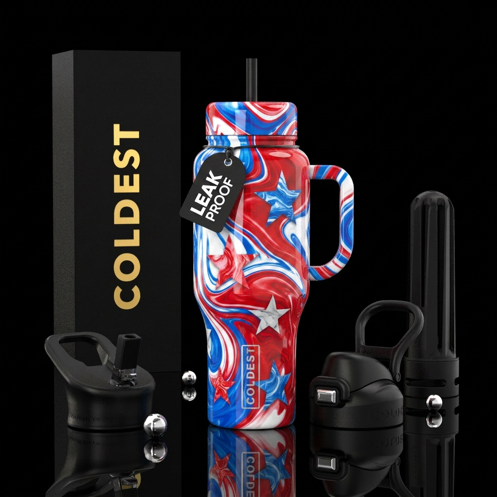 Stars Ablaze water bottle design