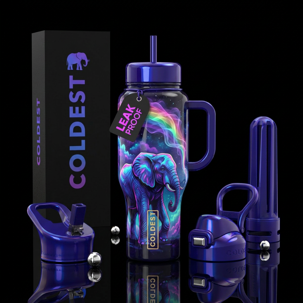 Electric Safari water bottle design