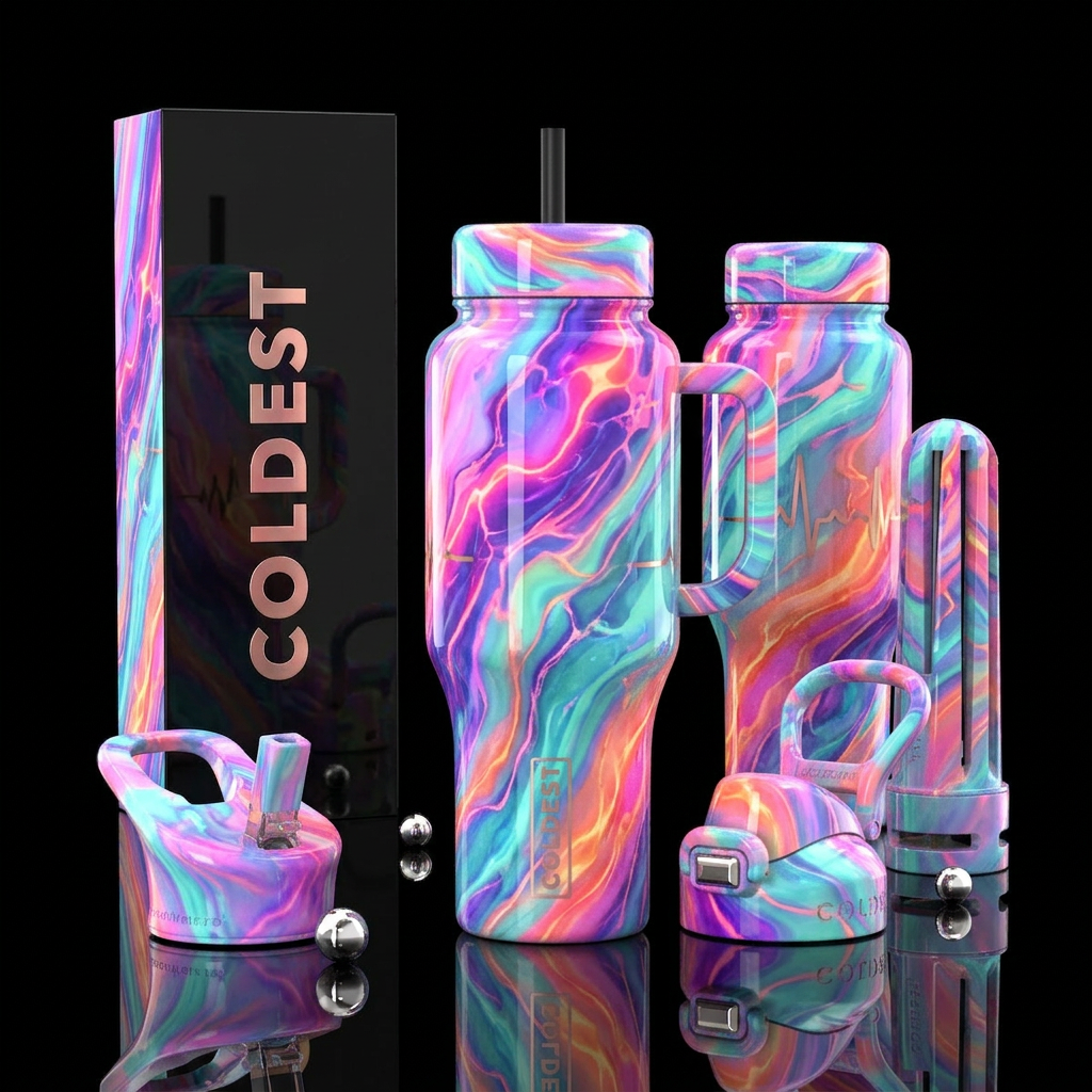 Pastel Shift water bottle design