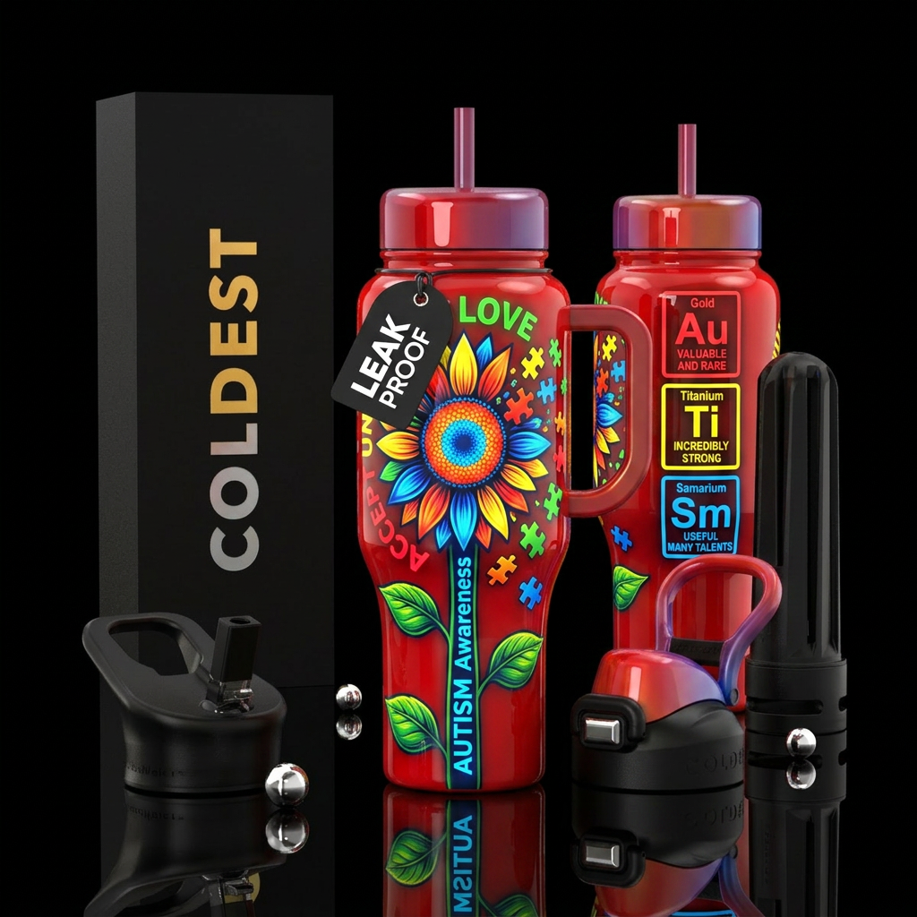 Autism Awareness water bottle design