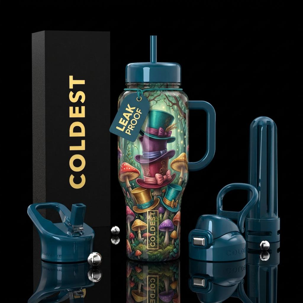 Stacked in Wonder water bottle design