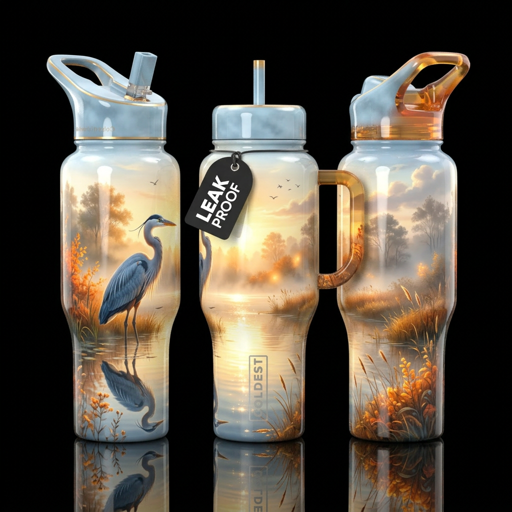 Misty Waters water bottle design