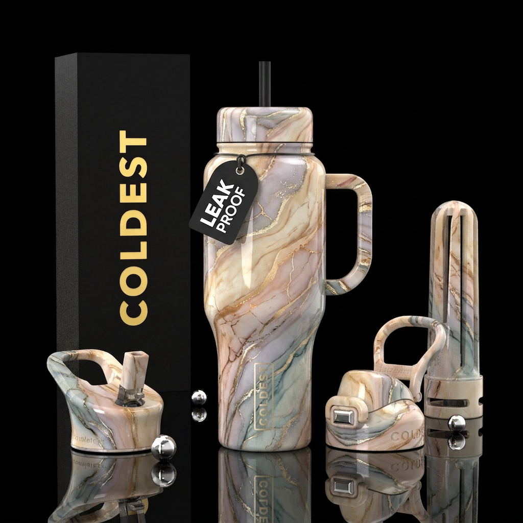 Champagne Quartz water bottle design