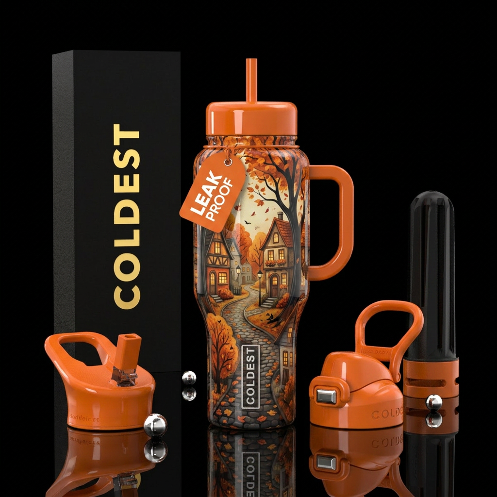 Halloween Town water bottle design