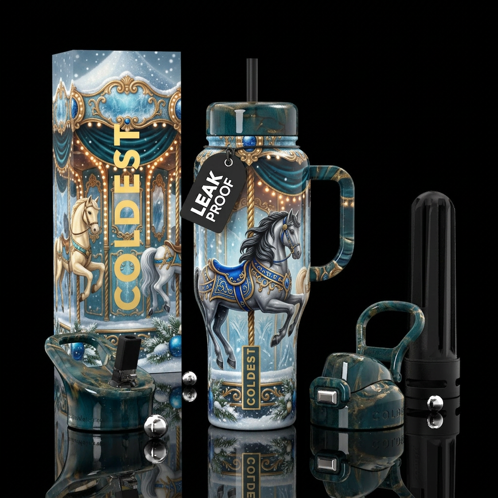 Winter Whirl water bottle design