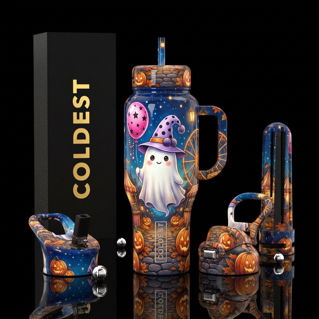 Cotton Candy Carnival water bottle design