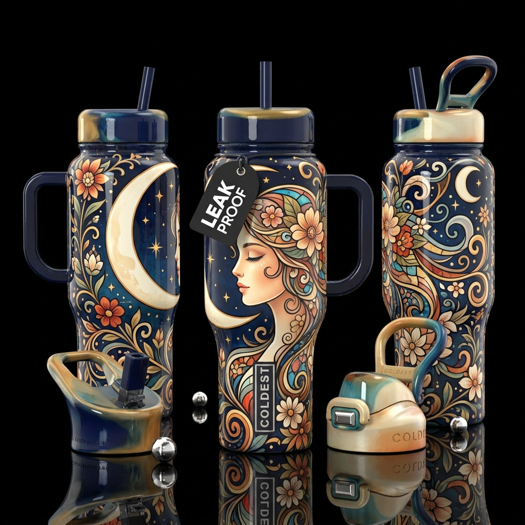 Moon Goodess water bottle design