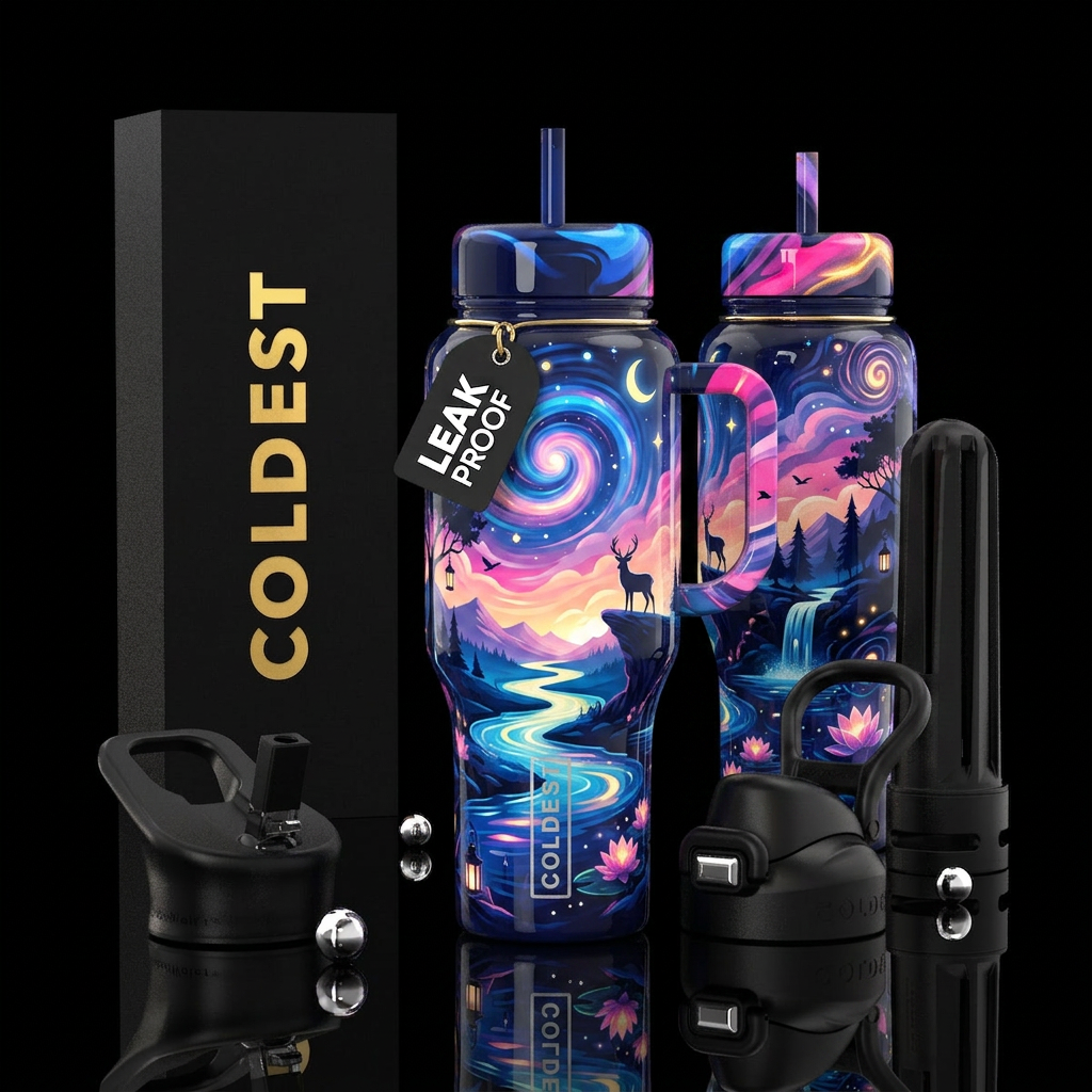 Lunar Lagoon water bottle design