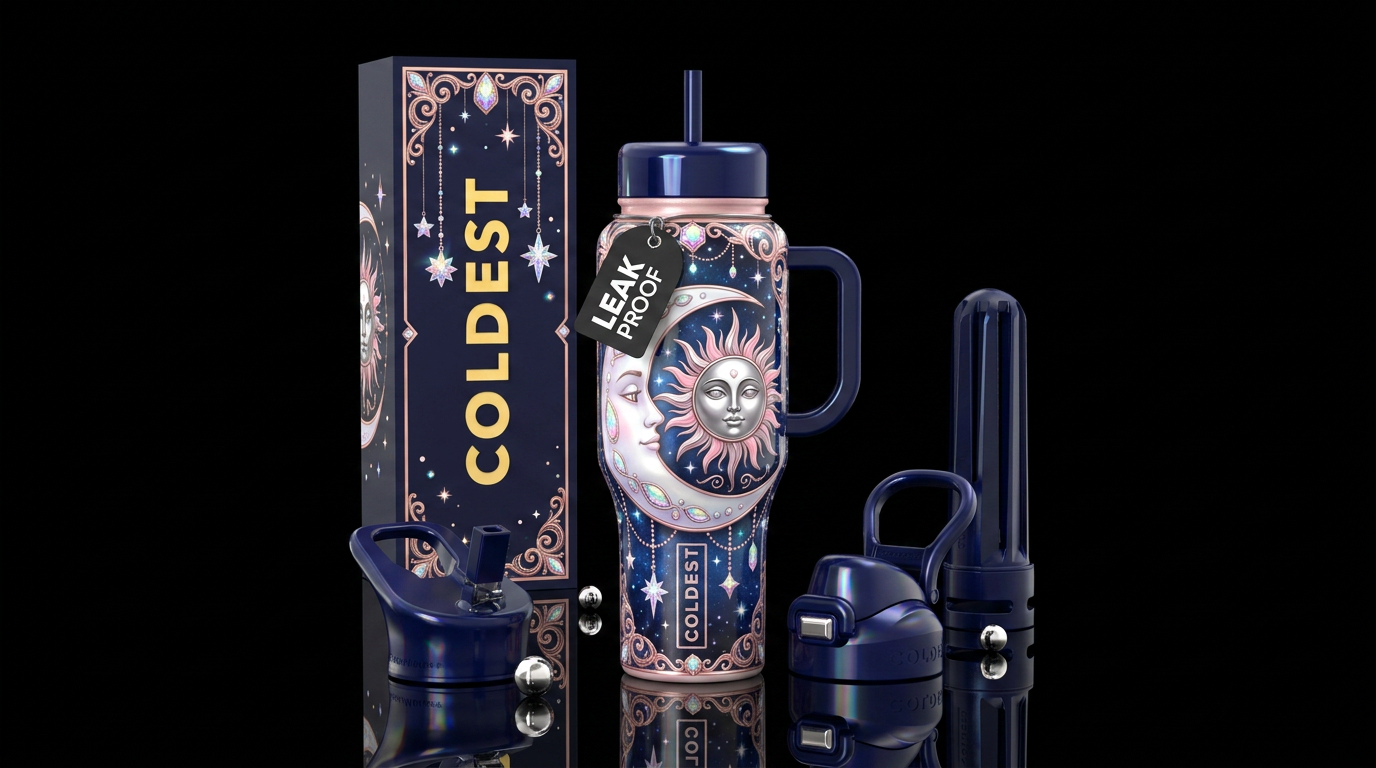 Cosmic Mirage water bottle design