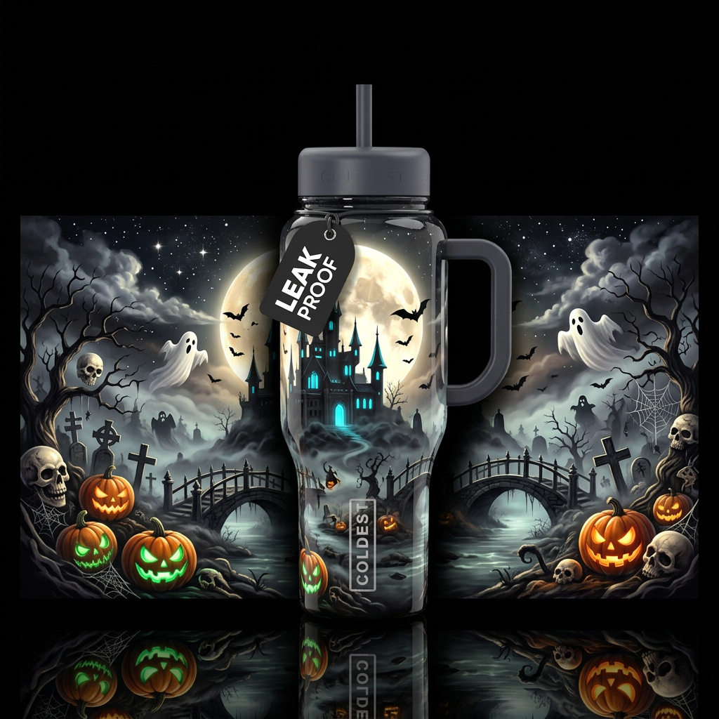 Hotel Coldestvania water bottle design