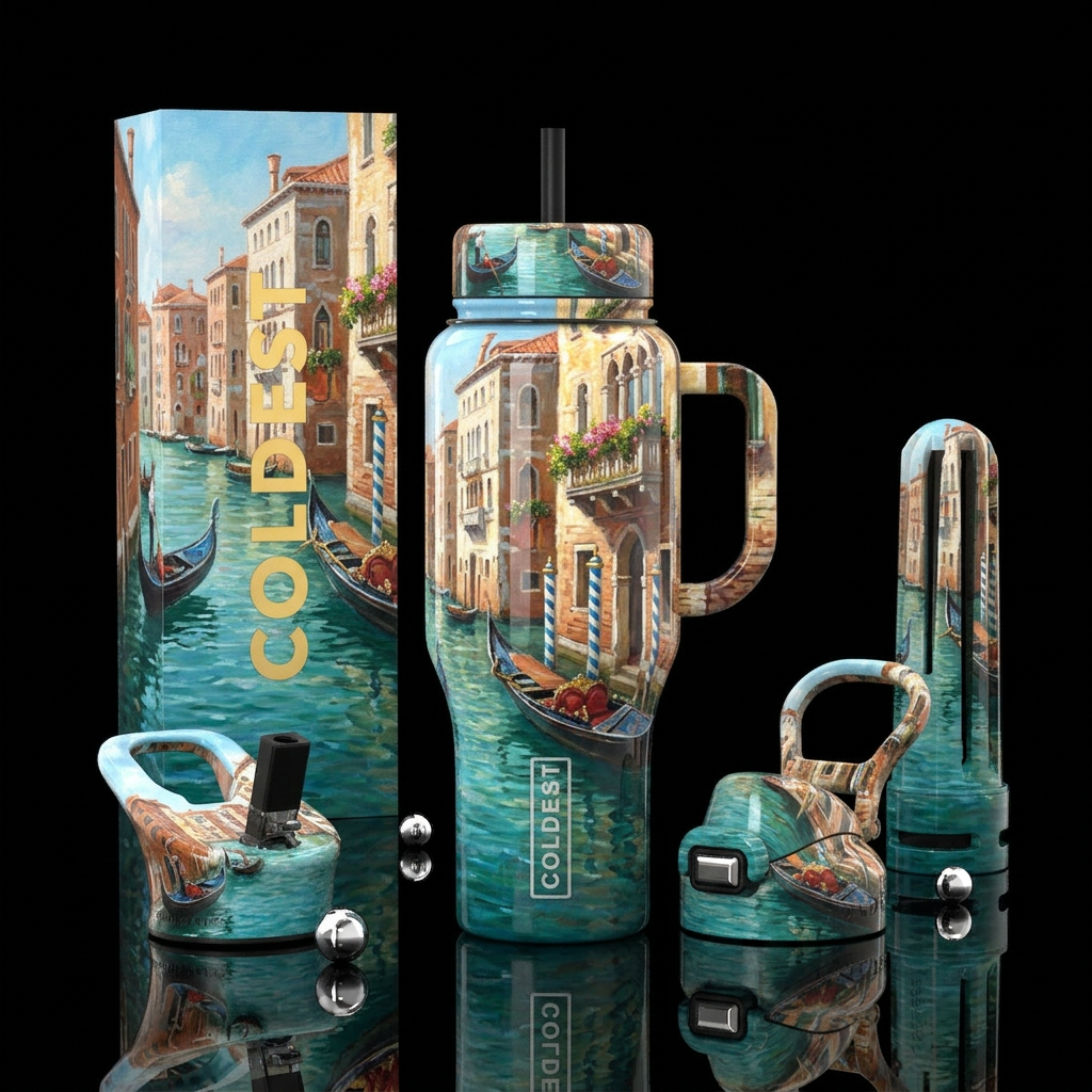 Venice water bottle design