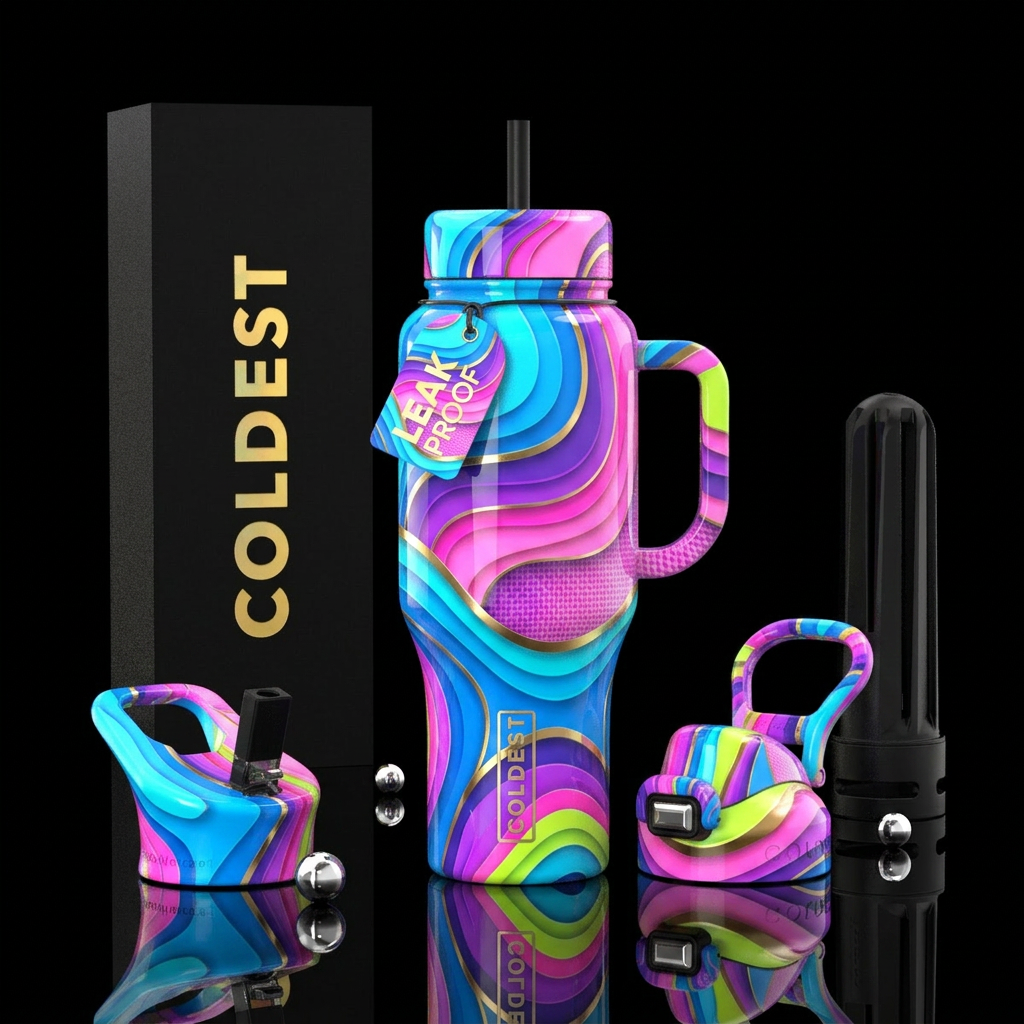 Glow stream water bottle design