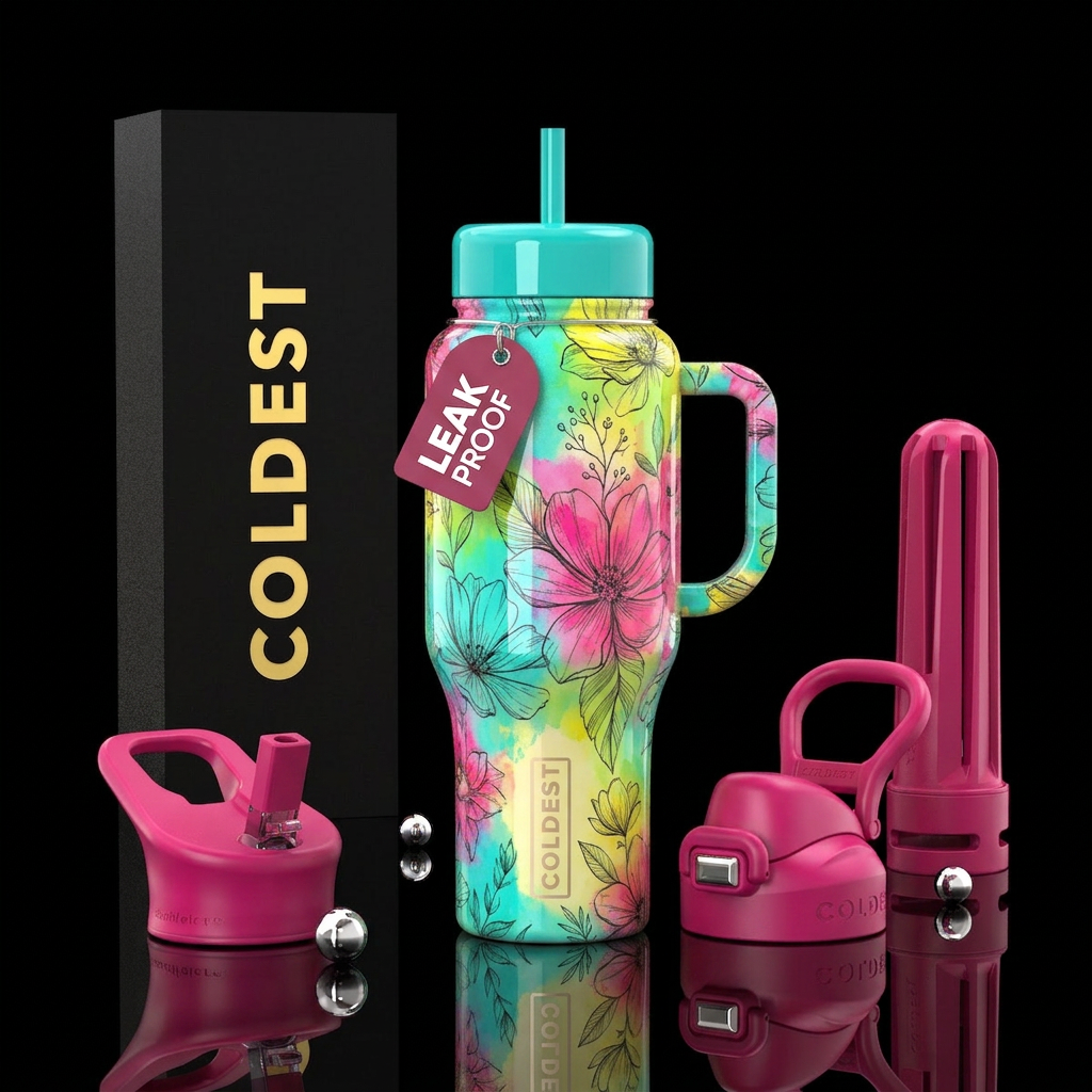 Flower Sketch water bottle design