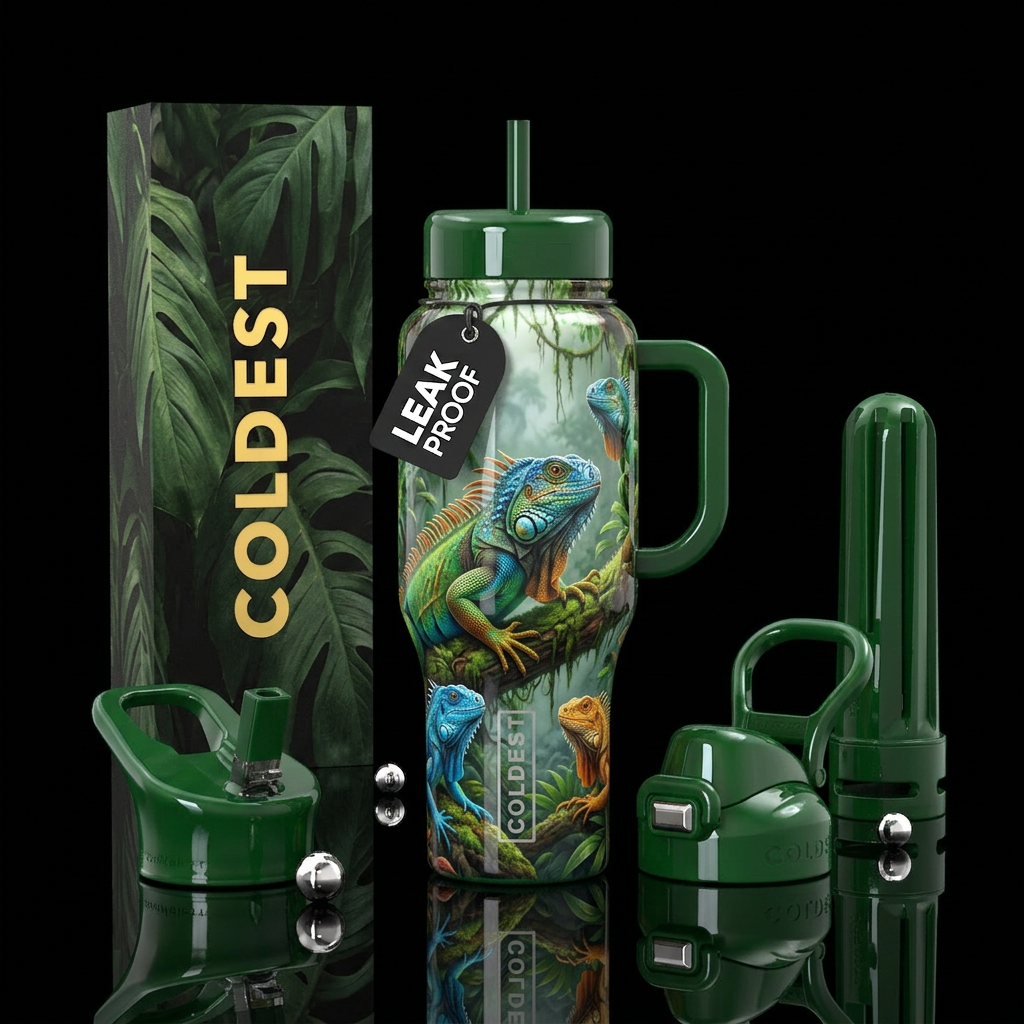 Tropical Treasures water bottle design
