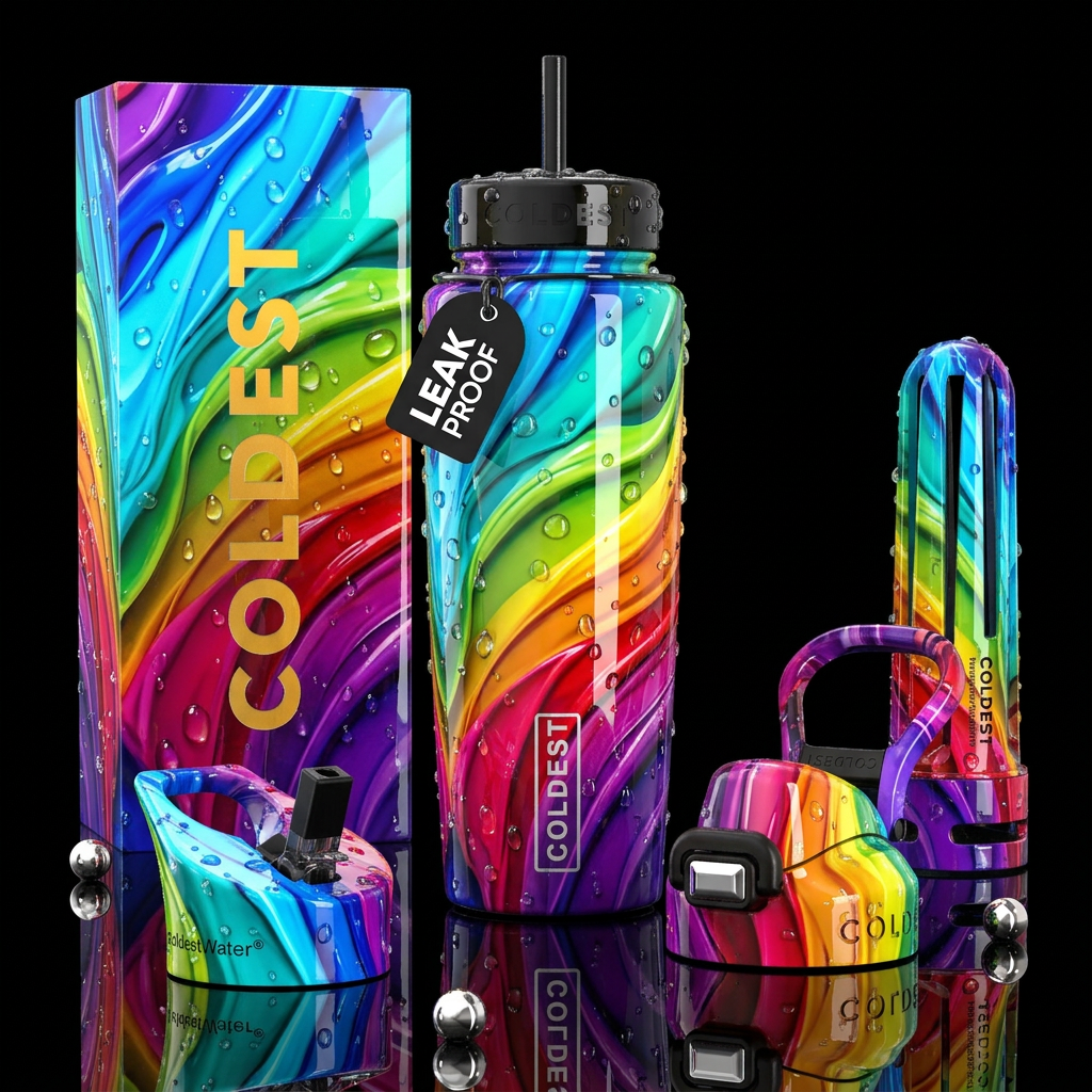 Skittles water bottle design