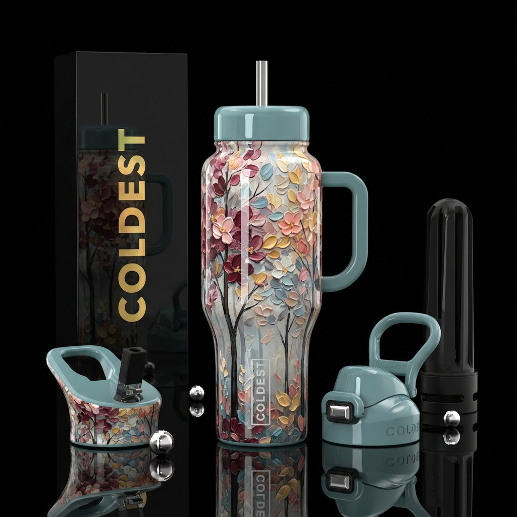 Watching The Leaves Change water bottle design