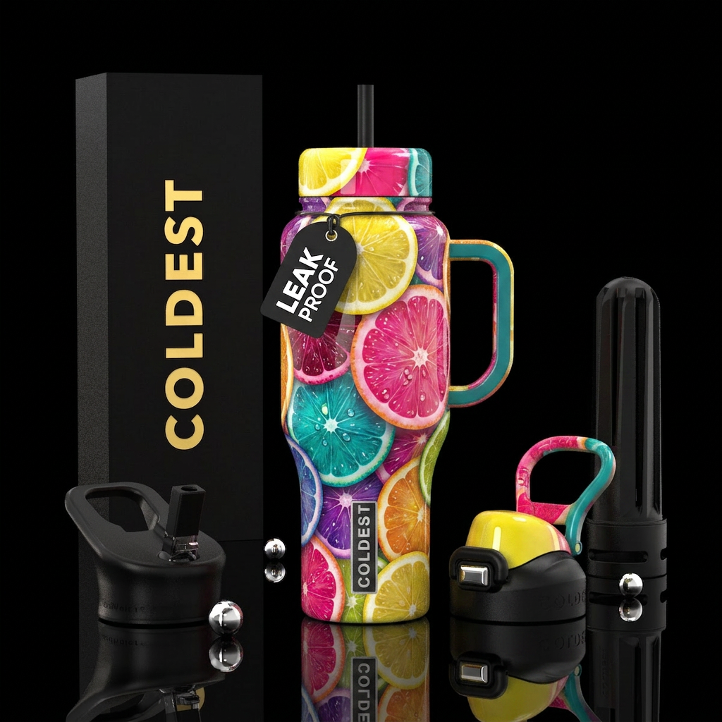 Candied Fruit water bottle design