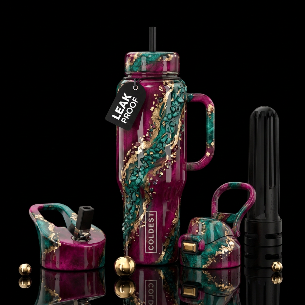 Emerald Merlot water bottle design