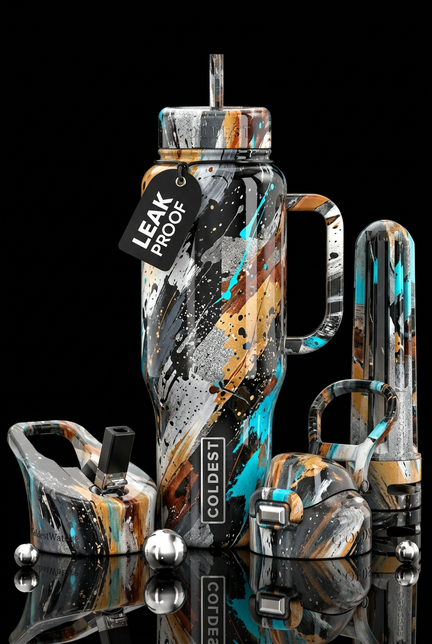 City Lights water bottle design