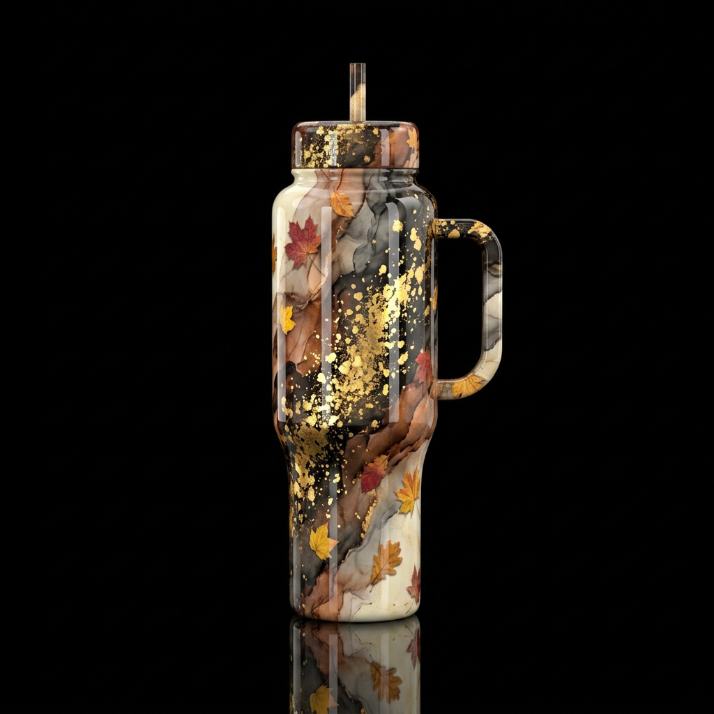 Autumn Confetti water bottle design