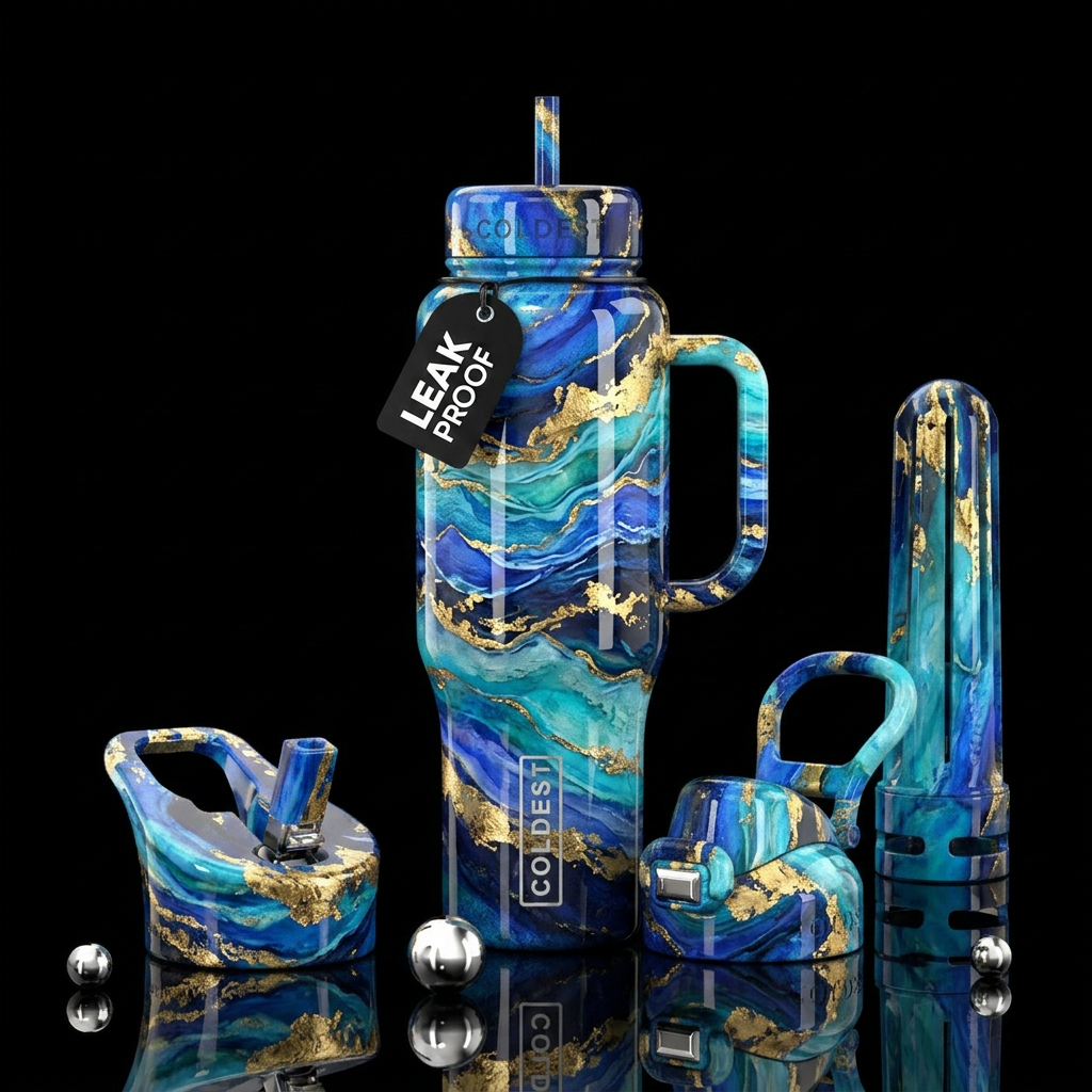 Island Current water bottle design