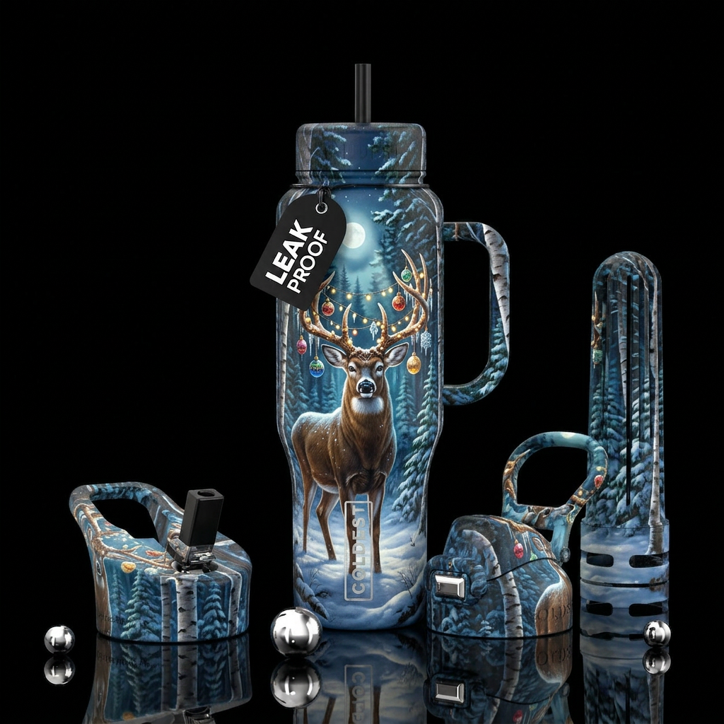 Christmas Antlers water bottle design