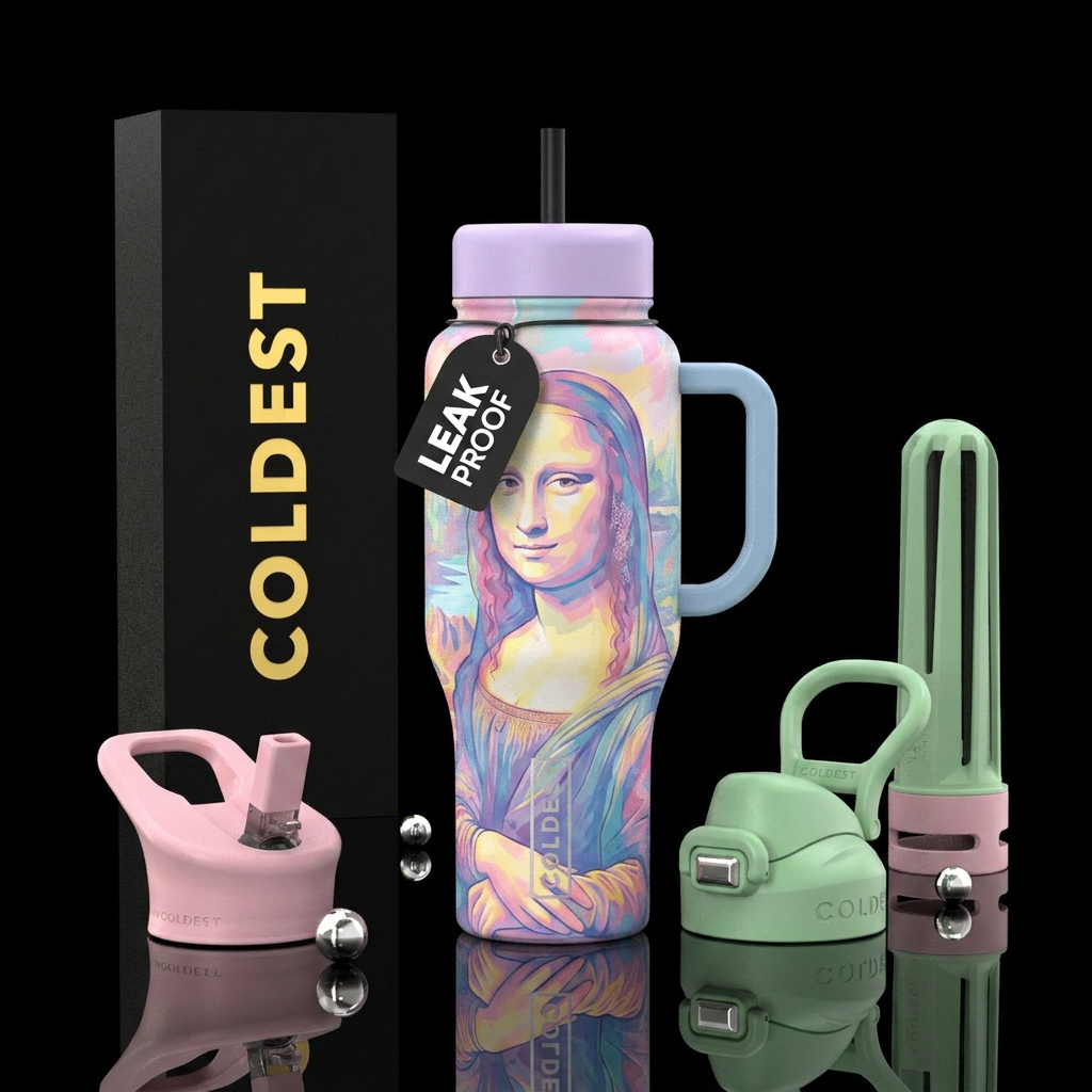 Pastel mo a lisa water bottle design