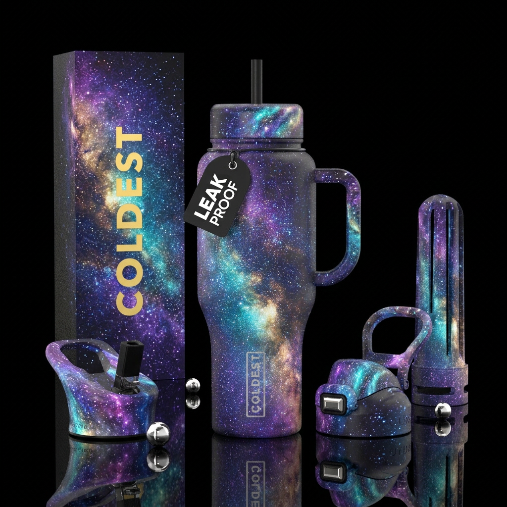 Milkyway glowie water bottle design