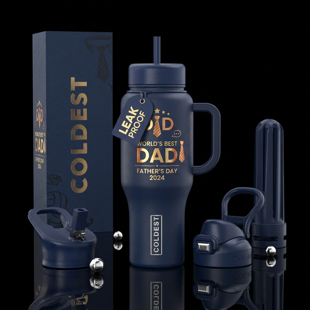 Fathers day water bottle design