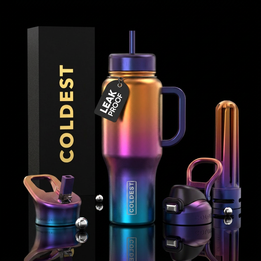 Gradient colors, Metallica water bottle design