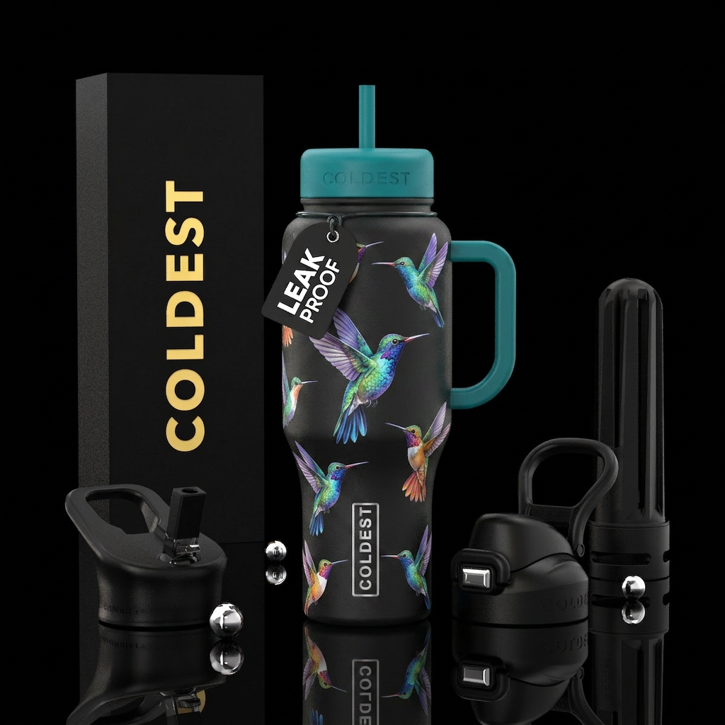 Hummingbirds water bottle design