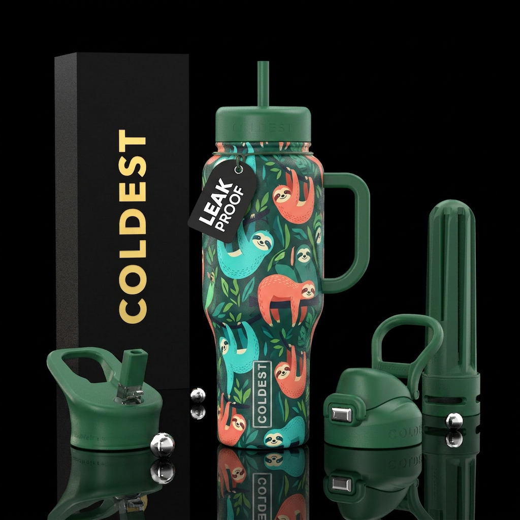 Sloths water bottle design