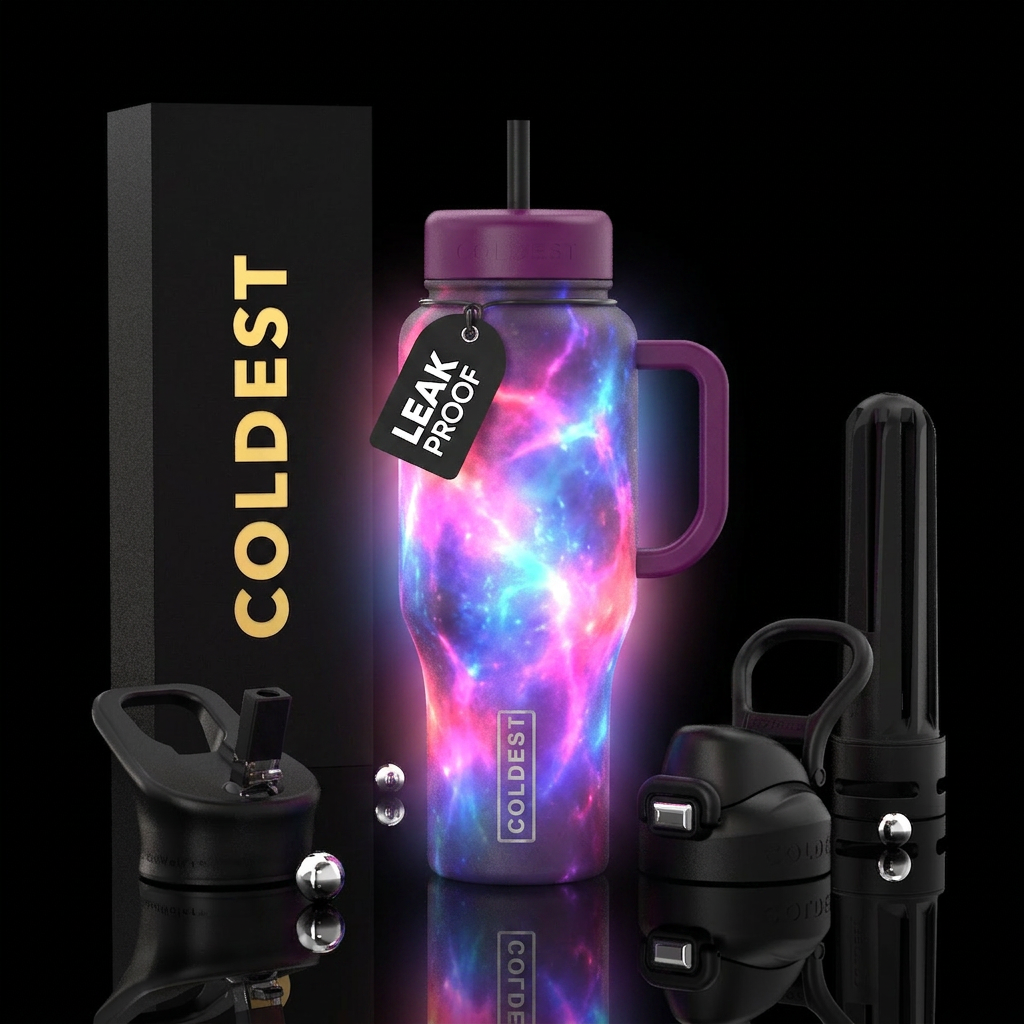 Something that glows water bottle design