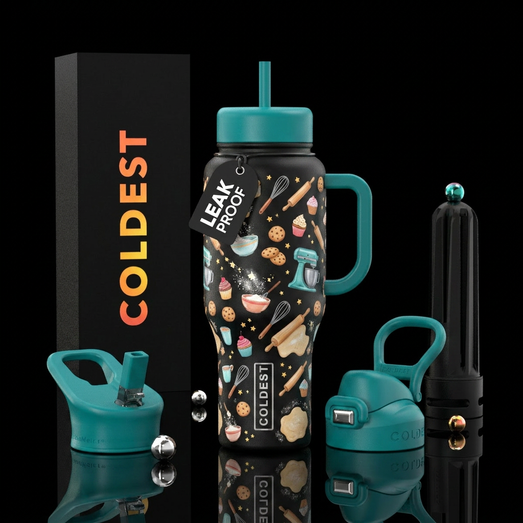 Baking fun water bottle design