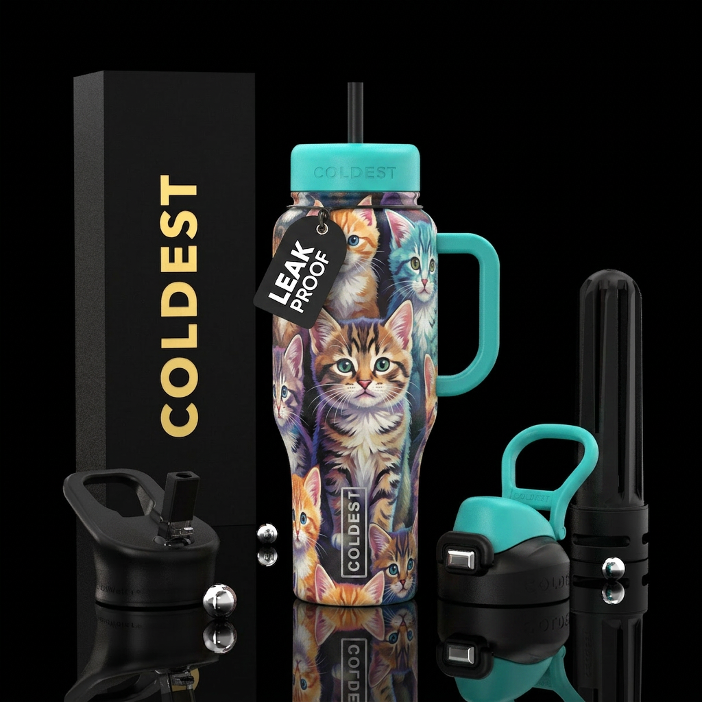 Kittens water bottle design