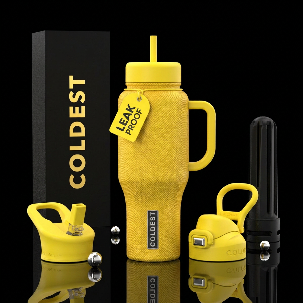 Yellow jacket water bottle design