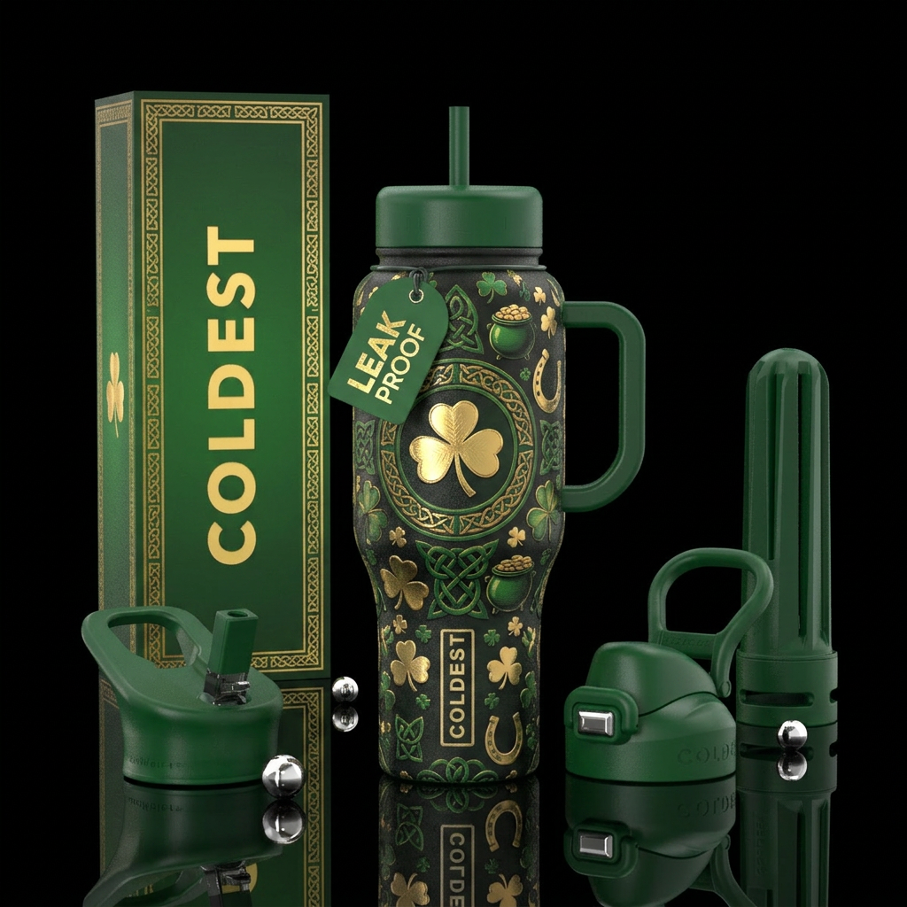 Luck of the irish water bottle design