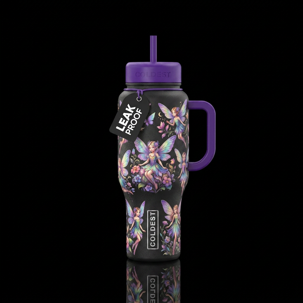 Fairies water bottle design