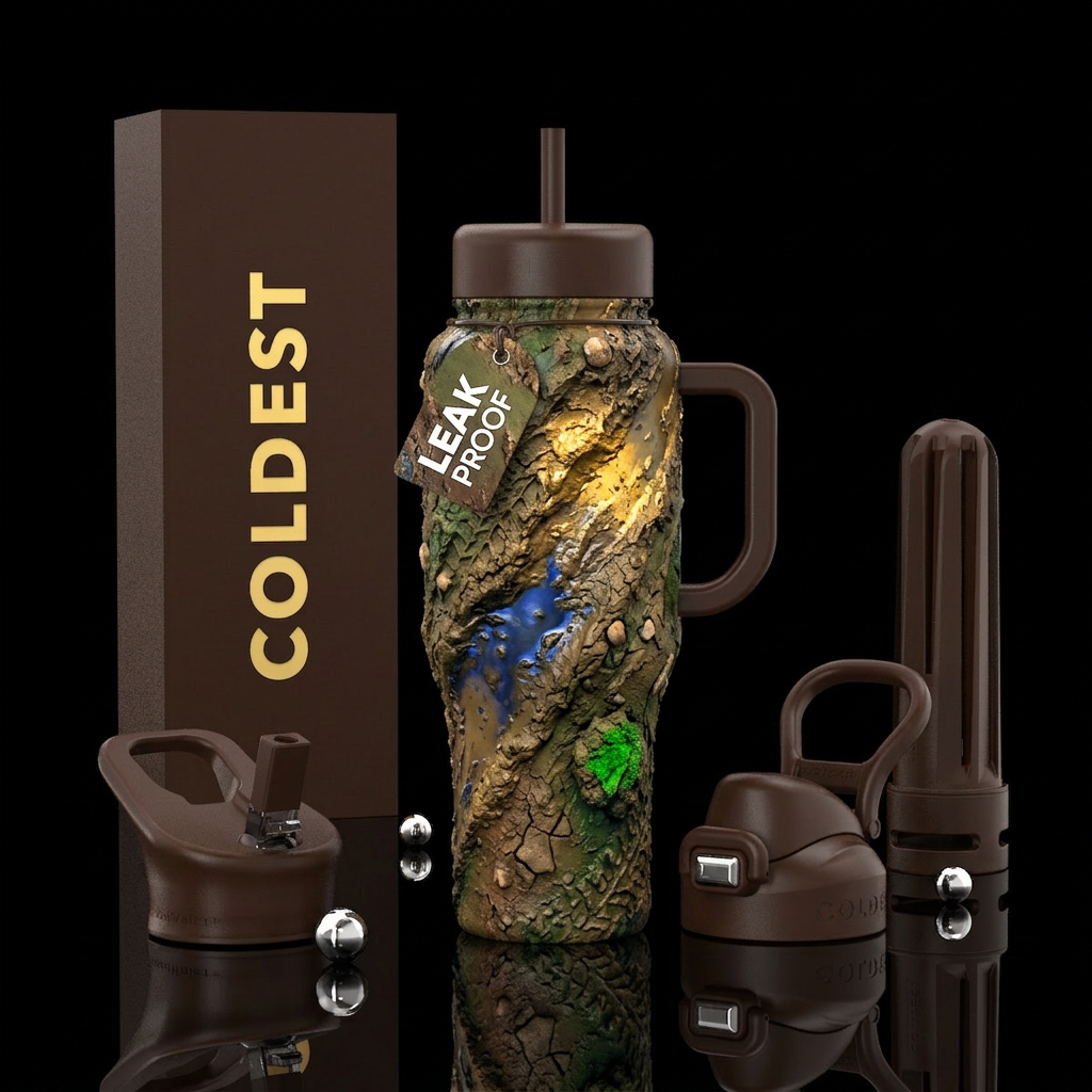 Muddy drive water bottle design