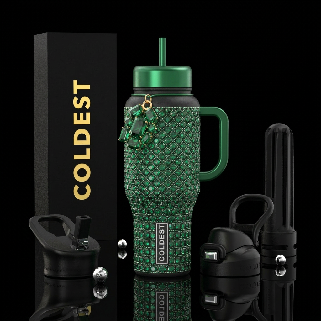 Emeralds water bottle design