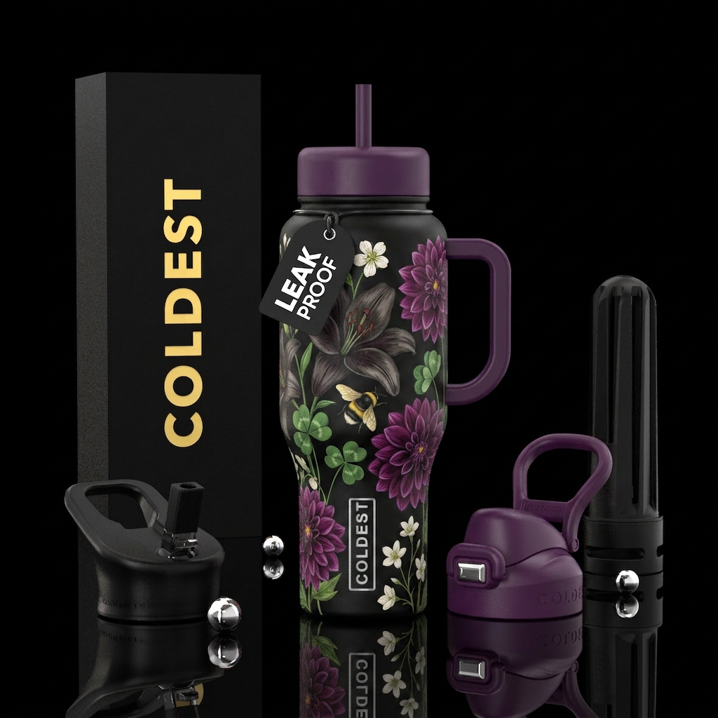 Nature Abounds water bottle design