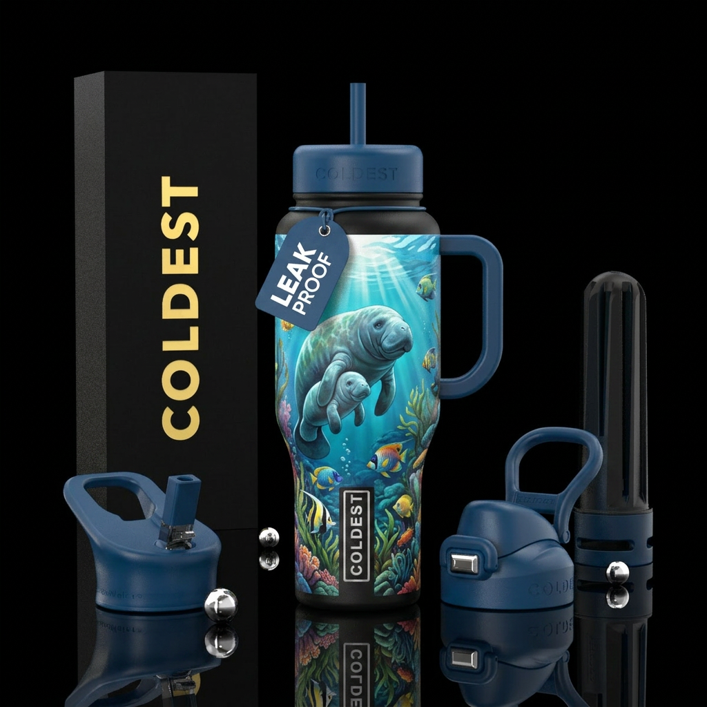 Seacow love water bottle design