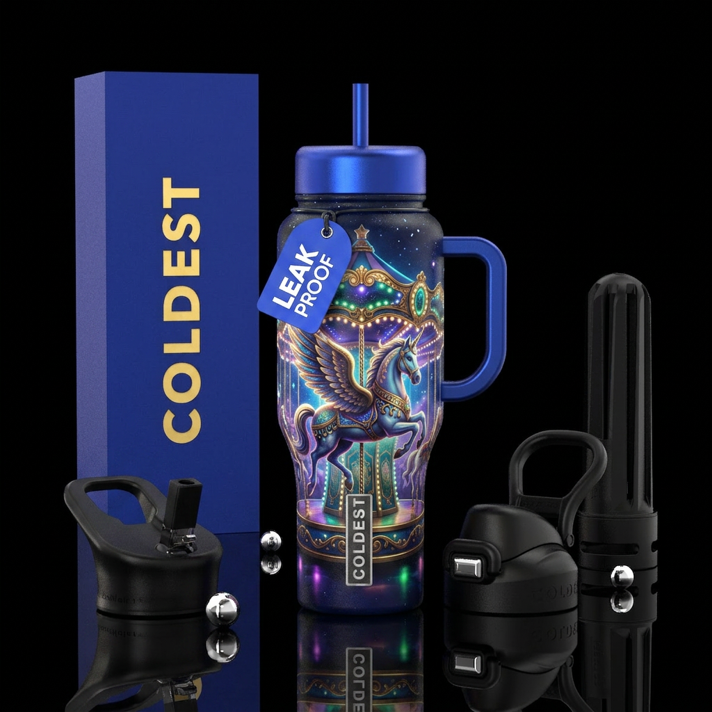 Carnival nights water bottle design