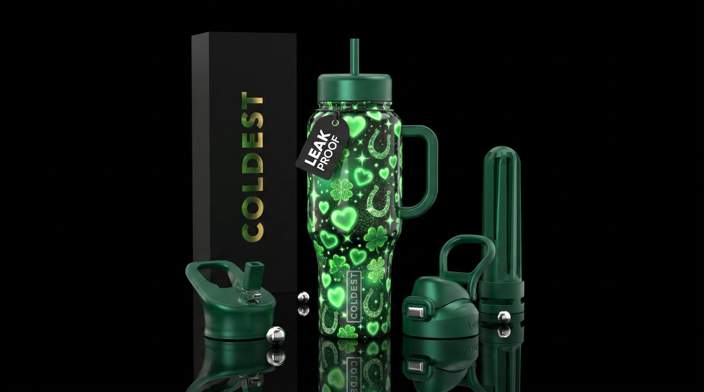 St.Patrick's Day Swag water bottle design