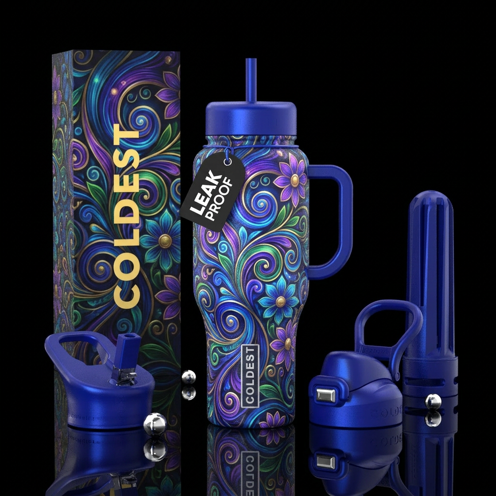 Paisley Bloom water bottle design
