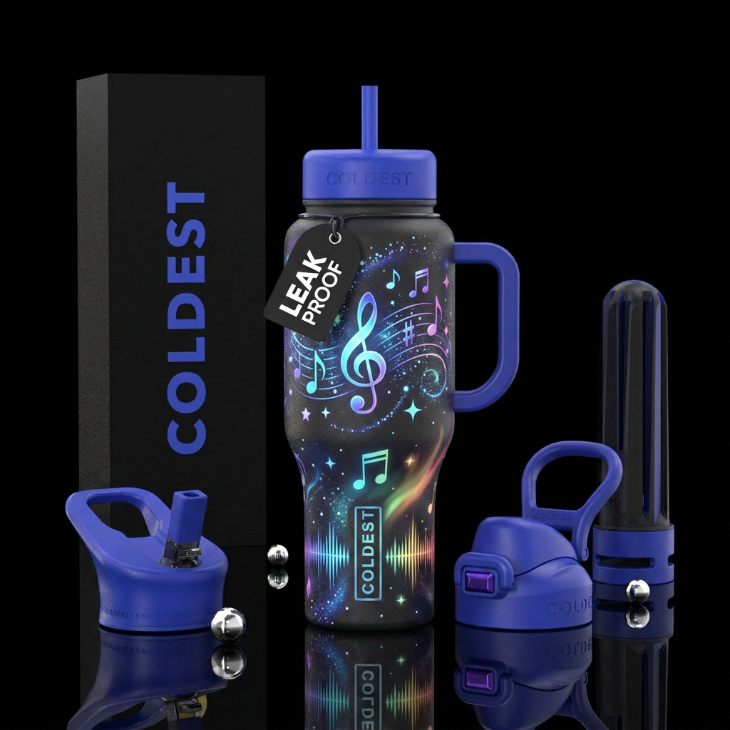 Sounds of Music water bottle design